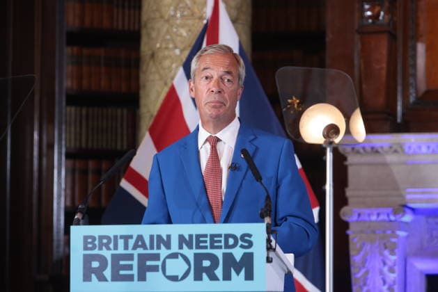 . 03 08 2026. London, United Kingdom. Reform UK Press Conference. Reform UK hold press conference in Westminster with party leader Nigel Farage and Zia Yusuf.  xMartynxWheatleyx xi-Imagesx IIM-26936-0005