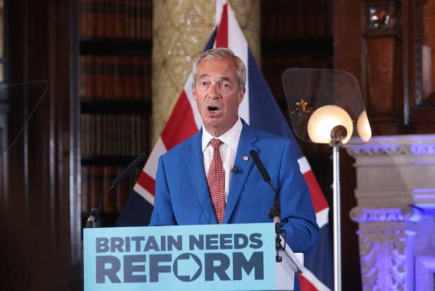 . 03 08 2026. London, United Kingdom. Reform UK Press Conference. Reform UK hold press conference in Westminster with party leader Nigel Farage and Zia Yusuf.  xMartynxWheatleyx xi-Imagesx IIM-26936-0007