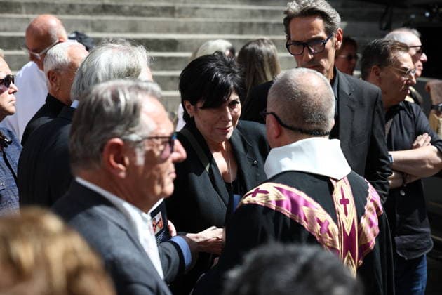 French Singer and Pianist Marie-Paule Belle Funeral - Paris Liane Foly after the funeral ceremony for French singer and pianist Marie-Paule Belle at Saint Roch church in Paris, France on August 3, 2026. She died from breast cancer at age 80 on July 25, 2026, in Neuilly-sur-Seine. She was best known for her 1976 hit song La Parisienne ». Photo by Raphael Lafargue ABACAPRESS.COM Paris Ile-de-France France  Copyright: xLafarguexRaphael ABACAx