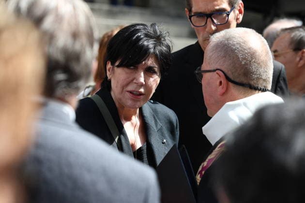 French Singer and Pianist Marie-Paule Belle Funeral - Paris Liane Foly after the funeral ceremony for French singer and pianist Marie-Paule Belle at Saint Roch church in Paris, France on August 3, 2026. She died from breast cancer at age 80 on July 25, 2026, in Neuilly-sur-Seine. She was best known for her 1976 hit song La Parisienne ». Photo by Raphael Lafargue ABACAPRESS.COM Paris Ile-de-France France  Copyright: xLafarguexRaphael ABACAx