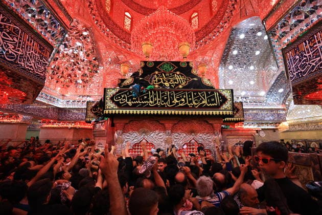 Arbaeen commemorations held in Iraq KARBALA, IRAQ - AUGUST 3: Thousands of pilgrims attend the Arbaeen commemorations marking the 40th day after the martyrdom of Imam Hussein, the grandson of the Prophet Muhammad, and his 72 companions, visited the Imam Hussein Shrine visiting in Karbala, Iraq, on August 3, 2026. Murtadha Al-Sudani Anadolu Karbala Iraq. Editorial use only. Please get in touch for any other usage.  Copyright: x2026xAnadoluxMurtadhaxAl-Sudanix