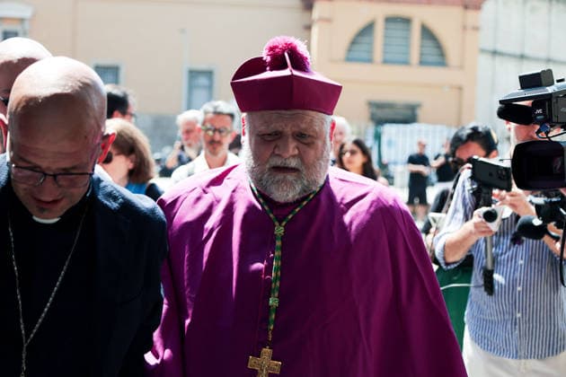 IPA87213275 - Milan: Don Mazzi™s funeral at the Basilica of Sant™Ambrogio. Pictured is the bishop emeritus of Asti.  Copyright: xFrancescoxEnriquezx xPoolxEnriquezxPiaggesix 87213275