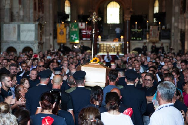 IPA87213512 - Milan: Don Mazzi™s Funeral at the Basilica of Sant™Ambrogio  Copyright: xFrancescoxEnriquezx xPoolxEnriquezxPiaggesix 87213512