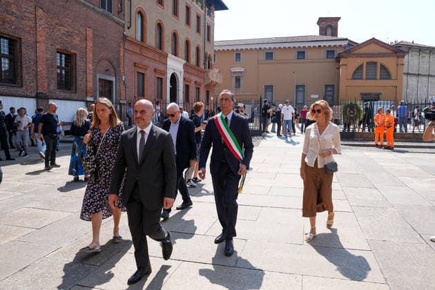 IPA87214033 - Milan: Don Mazzi™s Funeral at the Basilica of Sant™Ambrogio Pictured: Mayor Beppe Sala  Copyright: xDuilioxPiaggesix xPoolxEnriquezxPiaggesix 87214033