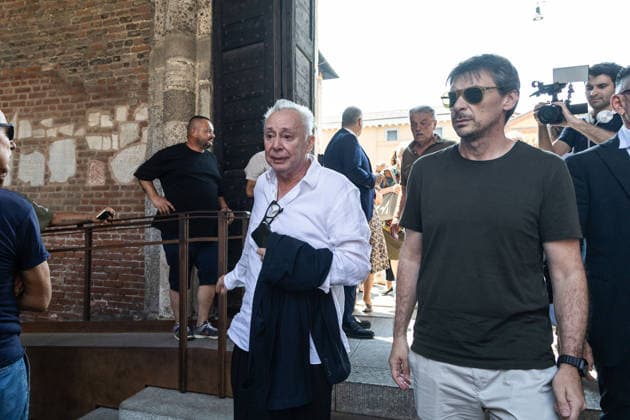 IPA87214164 - Milan: Don Mazzi™s Funeral at the Basilica of Sant™Ambrogio In the photo: Lele Mora  Copyright: xFrancescoxEnriquezx xPoolxEnriquezxPiaggesix 87214164