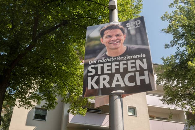 Berlin, Wahl, AGH, BVV, Plakate Berlin, Wahl, zum Abgeordnetenhaus und den Bezirksverordnetenversammlungen, AGH, BVV, Plakate, SPD Berlin Berlin GER *** Berlin, Election, AGH, BVV, Posters Berlin, Election, for the House of Representatives and the District Councils, AGH, BVV, Posters, SPD Berlin Berlin GER