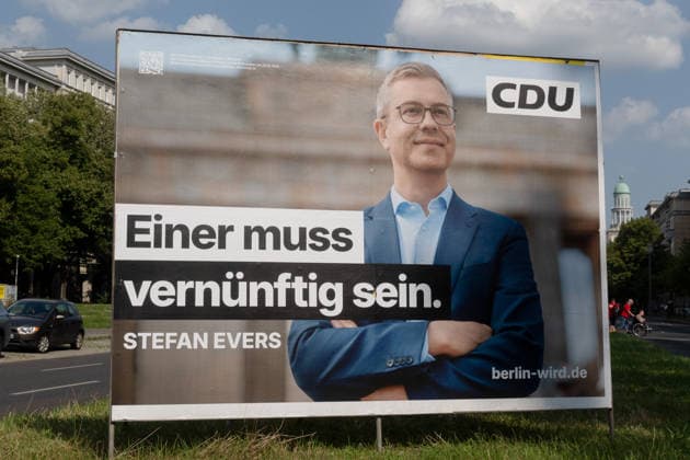 Berlin, Wahl, AGH, BVV, Plakate Berlin, Wahl, zum Abgeordnetenhaus und den Bezirksverordnetenversammlungen, AGH, BVV, Plakate, CDU Berlin Berlin GER *** Berlin, Election, AGH, BVV, Posters Berlin, Election, to the House of Representatives and the District Councils, AGH, BVV, Posters, CDU Berlin Berlin GER