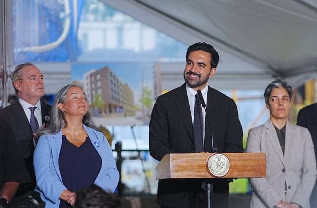 Mayor Mamdani breaks ground on an affordable housing project in the Bronx NEW YORK, UNITED STATES - AUGUST 3: New York City Mayor Zohran Kwame Mamdani, joined by representatives from The Doe Fund and local community leaders, breaks ground on the Casanova Residence in the Bronx borough of New York City on Monday, Aug. 3, 2026. The new development will provide supportive and affordable housing for local residents. Selcuk Acar Anadolu New York United States. Editorial use only. Please get in touch for any other usage.  Copyright: x2026xAnadoluxSelcukxAcarx
