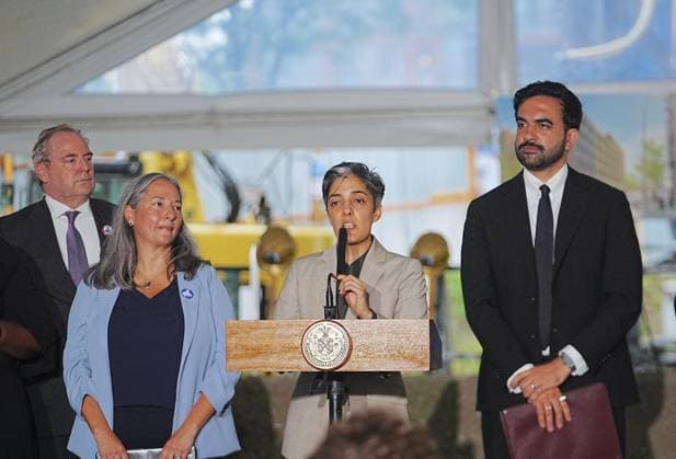 Mayor Mamdani breaks ground on an affordable housing project in the Bronx NEW YORK, UNITED STATES- AUGUST 3: Deputy Mayor for Housing and Planning Leila Bozorg, talks during a groundbreaking ceremony of the Casanova Residence, a new supportive and affordable housing development in the Bronx, New York City, U.S., on Monday, August 3, 2026. Selcuk Acar Anadolu New York United States. Editorial use only. Please get in touch for any other usage.  Copyright: x2026xAnadoluxSelcukxAcarx