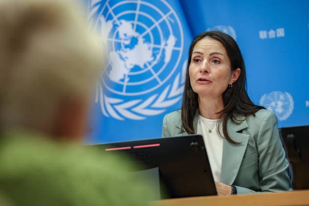 August 3, 2026, New York, New York, United States: United Nations Security Council President for August CHRISTINA MARKUS LASSEN, Permanent Representative of Denmark to the United Nations, briefs reporters at UNHQ following the start of DenmarkÃ¢â‚¬â ¢s Security Council presidency for the month of August. LASSEN took questions on the Middle East, DenmarkÃ¢â‚¬â ¢s approach to Ukraine, the second United Nations Secretary-General straw poll later this month, DenmarkÃ¢â‚¬â ¢s joint focus point with Bahrain, and Greenland. New York United States - ZUMAo116 20260803_znp_o116_002 Copyright: xBiancaxOterox