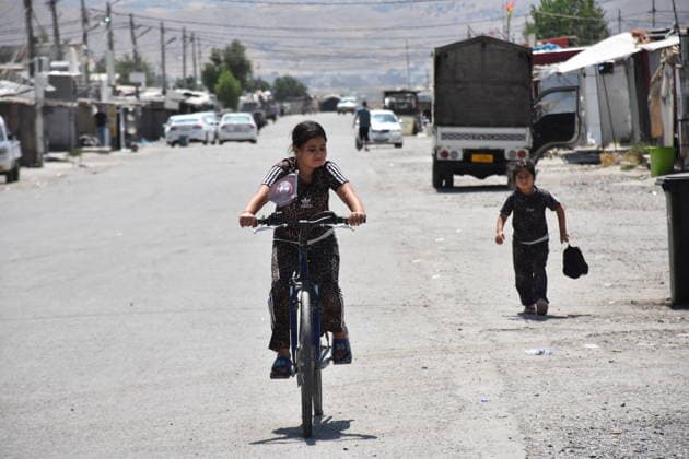 Displaced Yazidis unable to return home 12 years after Daesh occupation DUHOK, SYRIA - AUGUST 3: Yazidis spend time in camps as they live in the camps more than a decade after fleeing the occupation of Iraq s Sinjar by the terrorist group Daesh (ISIS) in Duhok, Syria on August 3, 2026. Thousands of Yazidis remain unable to return to their homes, including Sharya in Duhok and Hasan Sham between Erbil and Duhok, relying on support from local and international humanitarian organizations. Rawan Subhi Obaiullah Anadolu Duhok Iraq. Editorial use only. Please get in touch for any other usage.  Copyright: x2026xAnadoluxRawanxSubhixObaiullahx