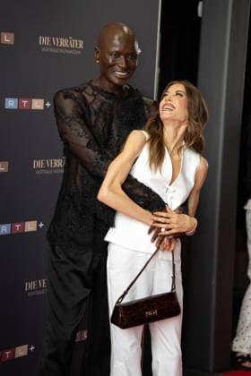 Premiere von Die Verraeter Vertraue niemandem. Cathy Hummels und Papis Loveday bei der Premiere der RTL Show Die Verraeter Vertraue niemandem am 02.08.2026 im Cinenova Kino in Koeln Ehrenfeld. Koeln CINENOVA Nordrhein-Westfalen *** Premiere of *Die Verraeter: Trust No One*—Cathy Hummels and Papis Loveday at the premiere of the RTL show *Die Verraeter: Trust No One* on August 2, 2026, at the Cinenova Cinema in Cologne-Ehrenfeld, Cologne, CINENOVA, North Rhine-Westphalia