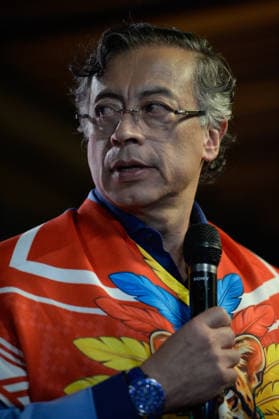 August 3, 2026, Bogota, Bogota D.C, Colombia: Colombian president Gustavo Petro speaks during a press conference and unveils his presidential portrait painted by Jaime Rojas at Casa de Narino in Bogota, Colombia on August 3, 2026 days before Petro leaves office. Photo bt: Long Visual Press Bogota Colombia - ZUMAvp1_ 20260803_zia_vp1_004 Copyright: xSebastianxBarrosx