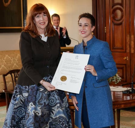 GOVERNMENT SWEARING IN DOORSTOP, Governor of Victoria Margaret Gardner following the swearing-in Deputy Premier Gabrielle Williams during the swearing-in of Ministers in the Ben Carroll Government at Government House in Melbourne, Tuesday, August 4, 2026. ( NO ARCHIVING MELBOURNE VICTORIA AUSTRALIA  Copyright: xIanxCurriex 20260804165999931833