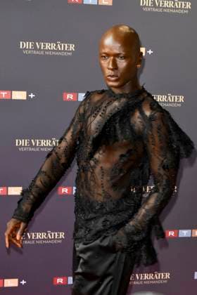 ABB VERRAETTER- Papis Loveday ist ein senegalesisches Topmodel auf dem roten Teppich Teilnehmer bei den neuen folgen der RTL Sendung TV Serie Die Verraeter - Vertraue Niemandem Staffel 4 im Cinonova Kino am 03.08.2026 in Koeln Ehrenfeld NRW Deutschland *** ABB VERRAETTER Papis Loveday is a Senegalese supermodel and red carpet guest at the premiere of the new episodes of the RTL TV series *Die Verraeter: Trust No One*, Season 4, at the Cinonova Cinema on August 3, 2026, in Cologne-Ehrenfeld, North Rhine-Westphalia, Germany
