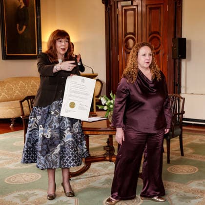 GOVERNMENT SWEARING IN DOORSTOP, Gardner Governor of Victoria Margaret Gardner following the swearing-in Minister Melissa Horne during the swearing-in of Ministers in the Ben Carroll Government at Government House in Melbourne, Tuesday, August 4, 2026. ( NO ARCHIVING MELBOURNE VICTORIA AUSTRALIA  Copyright: xIanxCurriex 20260804134141199424