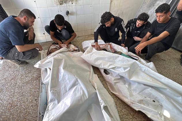 Mourners bid farewell to two men killed in Gaza City strike Mourners bid farewell to the bodies of two Palestinian men at Al-Aqsa Martyrs Hospital in Deir al-Balah, central Gaza Strip, on August 4, 2026, after they were killed, according to Gaza health authorities, in an Israeli airstrike that targeted the vehicle they were traveling in on al-Rashid Street, west of Gaza City, the previous night. Photo by Ahmed Ibrahim apaimages Deir al-Balah Gaza Palestinian Territory 040826_Deir_al-Balah_AI_00(20) Copyright: xapaimagesxAhmedxIbrahimx xapaimagesx