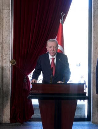 Turkish President Recep Tayyip Erdogan visits Anitkabir ANKARA, TURKIYE - AUGUST 04: Turkish President Recep Tayyip Erdogan signs the Anitkabir Special Book as he leads members of the Supreme Military Council (YAS) during a visit to Anitkabir, the mausoleum of Mustafa Kemal Ataturk in Ankara, Turkiye, on August 04, 2026. Ercin Erturk Anadolu Ankara Turkey. Editorial use only. Please get in touch for any other usage.  Copyright: x2026xAnadoluxErcinxErturkx