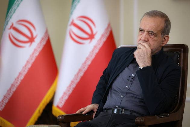 August 4, 2026, Tehran, Iran: Iranian President MASOUD PEZESHKIAN speaks during an interview in Tehran. Tehran Iran - ZUMAi98_ 20260804_zih_i98_003 Copyright: xIranianxPresidencyx