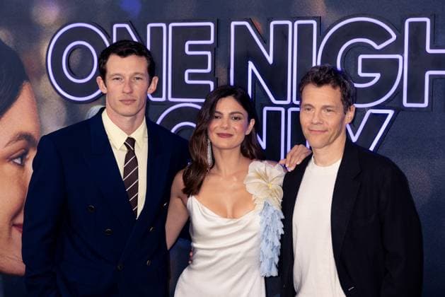 Callum Turner, Monica Barbaro, Will Gluck at arrivals for ONE NIGHT ONLY Premiere, SVA (School for the Visual Arts) Theatre, New York, NY, August 03, 2026. Photo By: Ryan Billings Everett Collection ONE NIGHT ONLY Premiere PUBLICATIONXNOTxINxCANxCHNxFRAxITAxJPNxNORxPOLxRUSxESPxUKxUSA