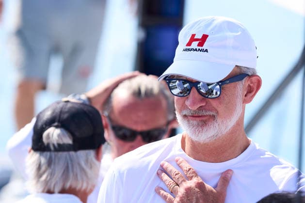 04-08-2026 King Felipe VI of Spain during 44th Copa del Rey MAPFRE Sailing Cup, day 1 in Palma, Spain . The Spanish Navy sailing yacht Hispania races in the 44th Copa del Rey MAPFRE Sailing Cup, replacing the Aifos, the yacht King Felipe VI has raced for nearly 20 years. No Spain Â  Copyright: xPPEx