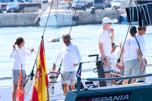 04-08-2026 King Felipe VI of Spain during 44th Copa del Rey MAPFRE Sailing Cup, day 1 in Palma, Spain . The Spanish Navy sailing yacht Hispania races in the 44th Copa del Rey MAPFRE Sailing Cup, replacing the Aifos, the yacht King Felipe VI has raced for nearly 20 years. No Spain Â  Copyright: xPPEx