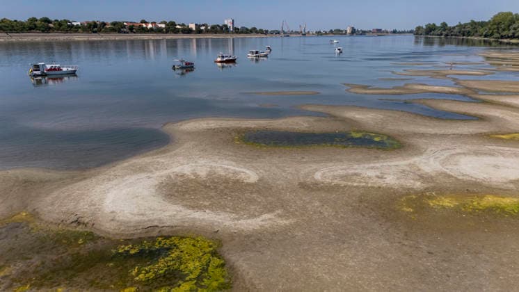 260804_PXL_Danube low water level Low water level after prolonged heatwave of the Danube near Vukovar, Coratia, on on July 04. 2026.  DavorxJavorovic PIXSELL