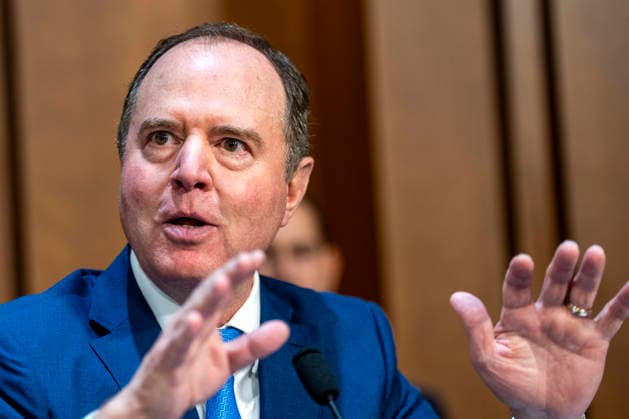 Sen. Adam Schiff, D-CA, speaks during a Senate Judiciary Committee business meeting to vote on Acting Attorney General Todd Blanche s nomination to be Attorney General at the U.S. Capitol in Washington, DC on Tuesday, August 4, 2026. Blanche s nomination had been held up over concerns from Sen. John Cornyn, R-TX, and Sen. Thom Tillis, R-NC, but they reached a deal to end the standoff after Blanche agreed to withhold President Donald Trump s $1.8 billion anti-weaponization fund. The committee voted 12-10 on party lines to advance his nomination.  WAP20260804332 BONNIExCASH