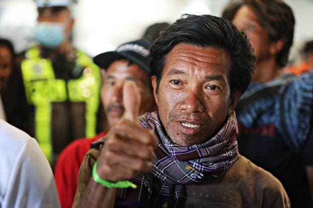 August 4, 2026, Surabaya, Indonesia: SURABAYA, EAST JAVA, INDONESIA Ã¢â‚¬ AUGUST 4, 2026: Survivors of the KM Mutiara Sentosa II ferry fire arrive at Tanjung Perak Port aboard the KM Masalembo in Surabaya, East Java, Indonesia, on August 4, 2026. Survivors described a chaotic evacuation, saying passengers received little or no guidance from the crew, searched for life jackets on their own, and some jumped into the sea before drifting for hours until they were rescued. Their accounts contrast with information provided by the ferry operator to the Indonesian National Search and Rescue Agency (BASARNAS), which stated that all 238 passengers were wearing life jackets during the evacuation. According to BASARNAS, 233 people survived and five - ZUMAq101 20260804_zna_q101_085 Copyright: xAndrexYurisx