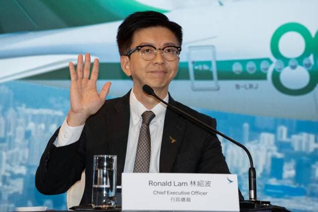 HONG KONG-BUSINESS CATHAY-RESULTS Cathay Group Chief Executive Officer Ronald Lam speaks to the media during the 2026 interim results announcement press briefing on August 5, 2026 in Hong Kong. (Photo by Kevin Li TMHK via Nexpher Images) Hong Kong