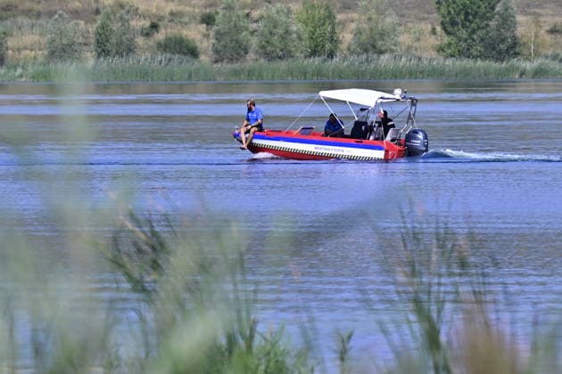 Lake Most, where police are searching for two men missing after a severe storm, on August 5, 2026, Most, Czech Republic. (CTKxPhoto OndrejxHajek) CTKPhotoP2026080503165  CTKPhotoP2026080503165