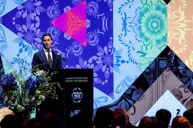 AMSTERDAM - Prime Minister Rob Jetten during the opening speech of the WorldPride Human Rights Conference 2026, where international activists, policymakers, politicians, scientists, and young changemakers come together. ROBIN VAN LONKHUIJSEN ANP netherlands out - belgium out  Copyright: xx x564908491x originalFilename: 564908491.jpg