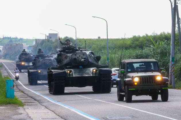 Taiwan kicks off Han-Kuang military exercises as tensions with China rise PENGHU COUNTY, TAIWAN - AUGUST 5: Taiwanese Army troops maneuver American-made M60A3 tanks as they conduct an operation simulating a response to attacks on key infrastructure by Chinese special agents, as part of the Han-Kuang military exercise, in Penghu County, Taiwan on August 5, 2026. The Han-Kuang exercises, which kicked off today, will last for 10-days with different unscripted drills simulating response to a possible invasion by China, amid Beijing s increasing military activities around the Taiwan Strait and the South China Sea. Daniel Ceng Anadolu Penghu County Taiwan. Editorial use only. Please get in touch for any other usage.  Copyright: x2026xAnadoluxDanielxCengx