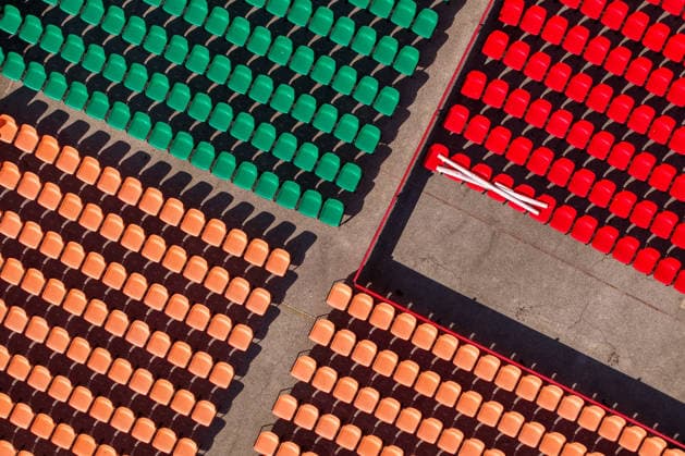 Aerial view of open-air cinema ahead of Sarajevo Film Festival opening An aerial view taken in Sarajevo, Bosnia and Herzegovina, on August 5, 2026, shows the open-air cinema during final preparations ahead of the opening of the 32nd Sarajevo Film Festival.  ArminxDurgut PIXSELL