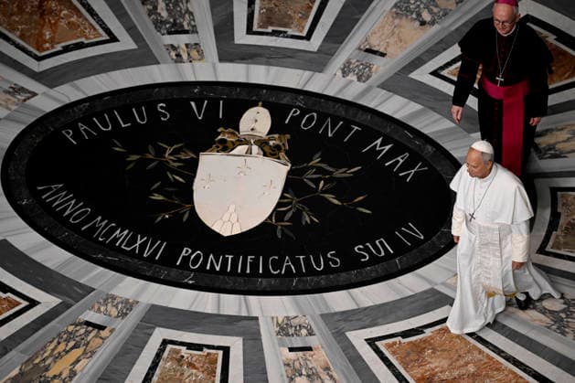 ITALY - REL - POPE LEO XIV DURING THE GENERAL AUDIENCE IN ST. PETER S BASILICA IN VATICAN CITY August 5, 2026 Italy, Rome, August 5, 2026 – Pope Leo XIV holds his weekly general audience in St. Peter’s Basilica in Vatican City EDITORIAL USE ONLY - NO BOOKS Copyright: xVATICANxMEDIA xCatholicxPressxPhotox