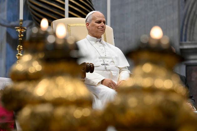 ITALY - REL - POPE LEO XIV DURING THE GENERAL AUDIENCE IN ST. PETER S BASILICA IN VATICAN CITY August 5, 2026 Italy, Rome, August 5, 2026 – Pope Leo XIV holds his weekly general audience in St. Peter’s Basilica in Vatican City EDITORIAL USE ONLY - NO BOOKS Copyright: xVATICANxMEDIA xCatholicxPressxPhotox