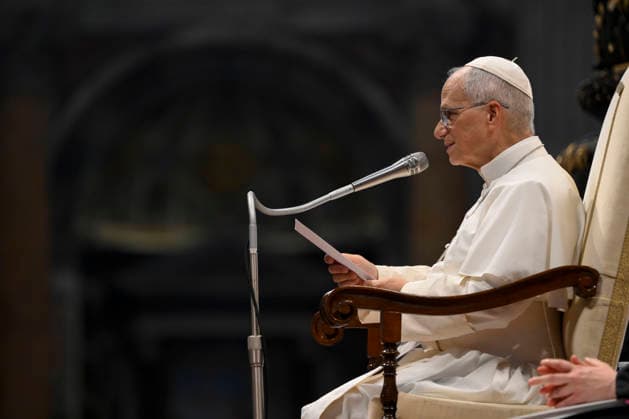 ITALY - REL - POPE LEO XIV DURING THE GENERAL AUDIENCE IN ST. PETER S BASILICA IN VATICAN CITY August 5, 2026 Italy, Rome, August 5, 2026 – Pope Leo XIV holds his weekly general audience in St. Peter’s Basilica in Vatican City EDITORIAL USE ONLY - NO BOOKS Copyright: xVATICANxMEDIA xCatholicxPressxPhotox