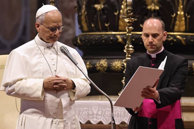 August 5, 2026. Vatican City - POPE LEO XIV during his weekly General Audience in St. Peter s Basilica at the Vatican. EvandroInetti_via ZUMA Wire Vatican City State  - ZUMAi15_ 20260805_zaf_i15_007 Copyright: xEvandroxInettix