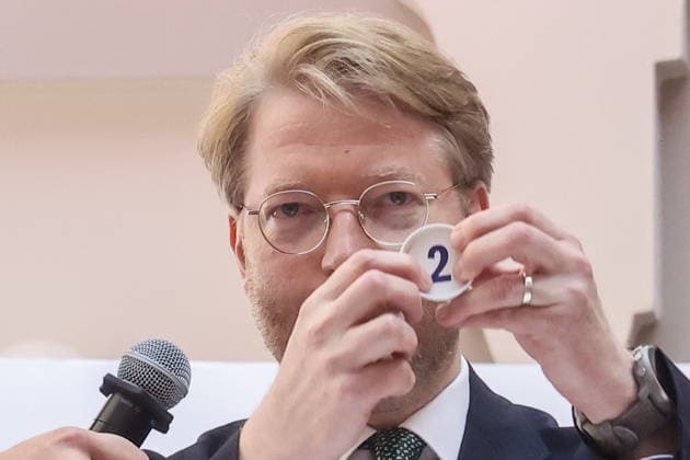 RUSSIA, MOSCOW - AUGUST 5, 2026: Yabloko Party Chairman Nikolai Rybakov is seen before the ballot paper draw for the forthcoming 2026 Russian State Duma Election, at the office of the Central Election Commission of Russia. The election will be held on 18-20 September. Sergei Karpukhin TASS  95814865