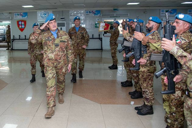 August 5, 2026, Shama, Rome, Lebanon: The review of the departments during the rotation ceremony of the Italian contingent of UNIFIL, Shama, 05 08 2026 Shama Lebanon  - ZUMAa289 20260805_zia_a289_083 Copyright: xAlessandroxPusceddux xAgfx