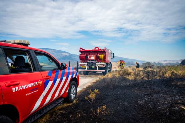WASSENAAR - A fire in the dunes near Wassenaar. The fire department has dispatched many personnel and vehicles to the scene. JOSH WALET ANP netherlands out - belgium out  Copyright: xx x564921052x originalFilename: 564921052.jpg