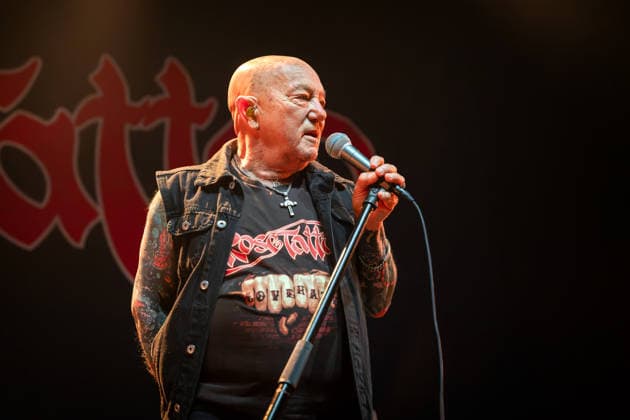 Rose Tattoo Oslo, Norway. 01st, August 2026. The Australian rock band Rose Tattoo performs a live concert at Rockefeller in Oslo. Here vocalist Angry Anderson is seen live on stage. Norway, Oslo, Oslo, Rockefeller  Copyright: xGonzalesxPhoto TerjexDokkenx