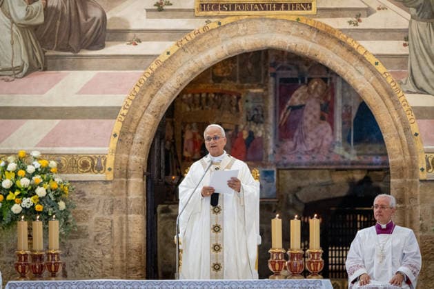 Pope Leo XIV leads a holy mass at Santa Maria degli Angeli Basilica during a pastoral visit in Assisi, Italy, on 06 August 2026. Pope Leo XIV leads a holy mass at Santa Maria degli Angeli Basilica during a pastoral visit in Assisi, Italy, on 06 August 2026., Credit:Stefano Costantino TTL Stefano Costantino Avalon Italy, Assisi  Copyright: xStefanoxCostantinoxTTLx xStefanoxCostantinox xAvalonx 1120996447
