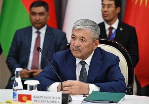 Kyrgyzstan Eurasian Intergovernmental Council 9218197 06.08.2026 Kyrgyz Prime Minister - Head of the Presidential Administration Adylbek Kasymaliev attends a narrow format meeting of the Eurasian Intergovernmental Council in Cholpon-Ata, Kyrgyzstan. Alexander Miridonov Sputnik Cholpon-Ata Kyrgyzstan  Copyright: xAlexanderxMiridonovx
