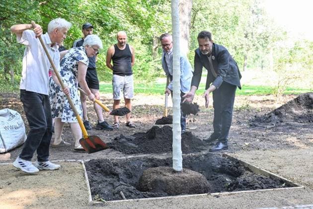CSD Anschlag: Baum und Regenbogenbank werden am Unglücksort aufgestellt ** NUR FÜR REDAKTIONELLE ZWECKE ** EDITORIAL USE ONLY **<p>CSD Anschlag: Baum und Regenbogenbank werden am Unglücksort aufgestellt, fotografiert am 06.08.2026 in Berlin. Berlin Berlin Berlin Copyright: MaurizioxGambarini *** CSD memorial tree and rainbow bench are being set up at the scene of the accident ** FOR EDITORIAL USE ONLY ** EDITORIAL USE ONLY ** p CSD memorial tree and rainbow bench are being set up at the scene of the accident, photographed on August 6, 2026, in Berlin Berlin Berlin Berlin Copyright MaurizioxGambarini Copyright: MaurizioxGambarini doc871h9zj4s88unmf9uam ,EDITORIAL USE ONLY