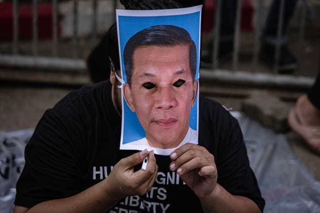 News Bilder des Tages Protest held in Bangkok against visit of Myanmar President Min Aung Hlaing BANGKOK, THAILAND - AUGUST 6: Demonstrators holding placards gather to protest against the official visit of Myanmar President Min Aung Hlaing near Government House in Bangkok, Thailand, on August 6, 2026. Wissarut Weerasopon Anadolu Bangkok Thailand. Editorial use only. Please get in touch for any other usage.  Copyright: x2026xAnadoluxWissarutxWeerasoponx