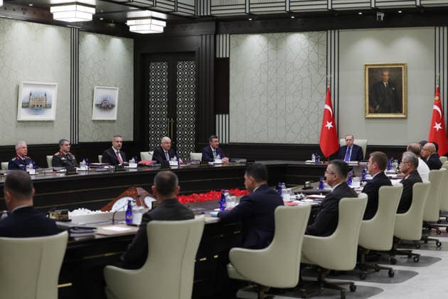 Turkish President Recep Tayyip Erdogan ANKARA, TURKIYE - AUGUST 6: (----EDITORIAL USE ONLY - MANDATORY CREDIT - TURKISH PRESIDENCY MUSTAFA KAMACI HANDOUT - NO MARKETING NO ADVERTISING CAMPAIGNS - DISTRIBUTED AS A SERVICE TO CLIENTS----) Turkish President Recep Tayyip Erdogan chairs a meeting of the National Security Council (MGK) at the Presidential Complex in Ankara, Turkiye on August 6, 2026. TUR Presidency Mustafa Kamaci Anadolu Ankara Turkey. Editorial use only. Please get in touch for any other usage.  Copyright: x2026xAnadoluxTURxPresidencyx xMustafaxKamacix