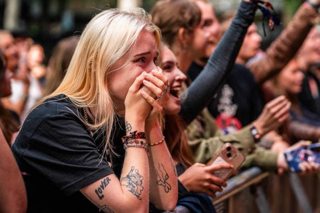 Palaye Royale live at SmukFest 2026 Skanderborg, Denmark. 06th, August 2026. Festival goers seen at a live concert with the American rock band Palaye Royale during the Danish music festival SmukFest 2026 in Skanderborg. Denmark, Skanderborg  Copyright: xGonzalesxPhoto RolfxMeldgaardx