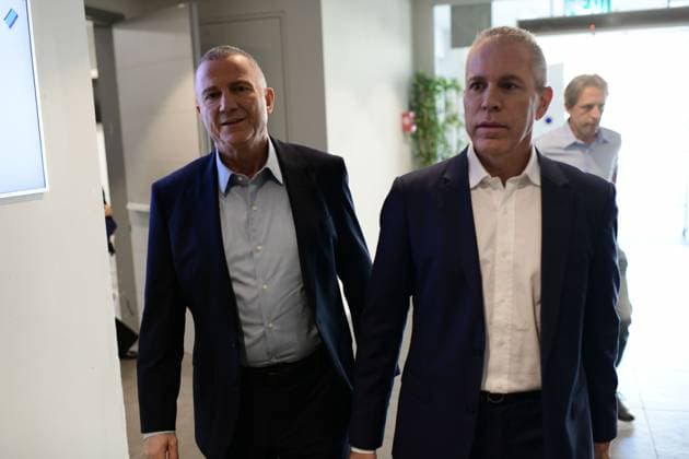 Erdan and Edelstein Launch New Political Party in Tel Aviv TEL AVIV, Israel August 6, 2026: Members of the Knesset Gilad Erdan and Yuli Edelstein launch their new political party during a press conference in Tel Aviv. Tel-Aviv Israel Copyright: x xTomerxNeubergx xJNAxPressx