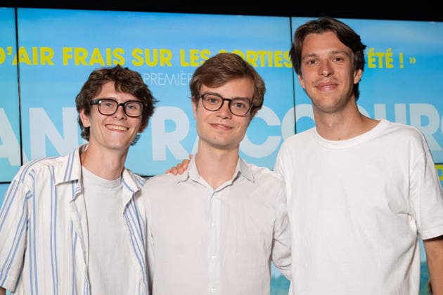 Exclu - Un Grand Raccourci Premiere - Paris AJ Exclusive - French director Clement Devilliers, French Producer Hector Belgodere-Soria and French director Armand Foex attends the photocall of ‘Un Grand Raccourci’ Paris Film Premiere at UGC Cine Cite Les Halles on August 6, 2026 in Paris, France. Photo by Alexis jumeau ABACAPRESS.COM Paris France  Copyright: xJumeauxAlexis ABACAx